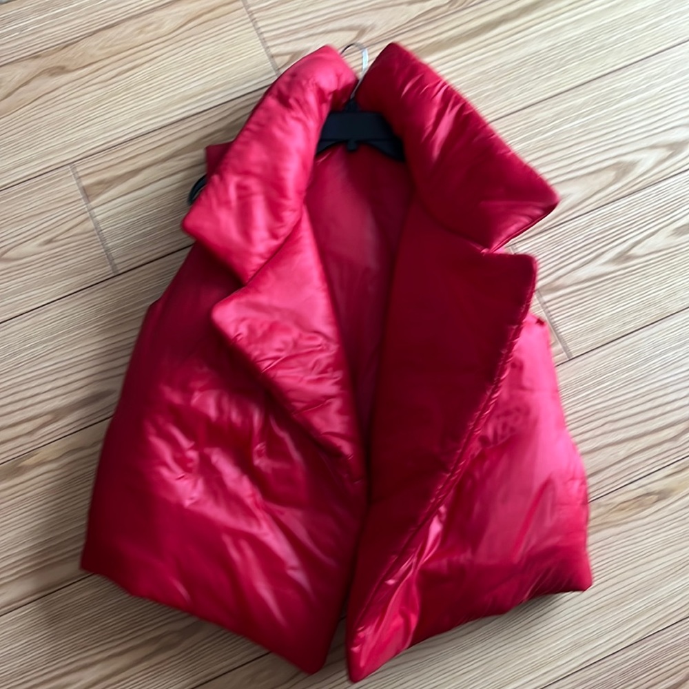 Norma Kamali Red Puffy Vest Women’s Reversable